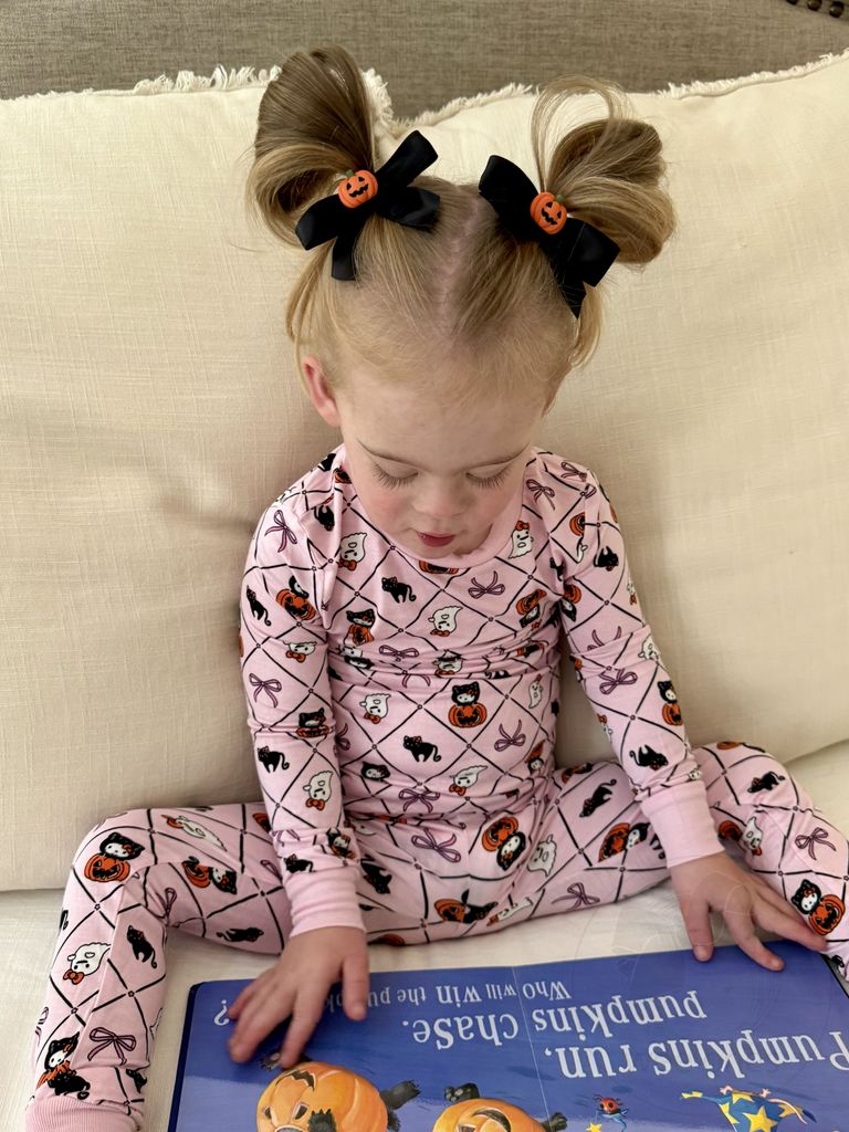Small Satin Jack o' Lantern Hair Bows